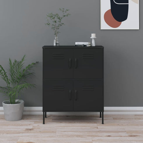 Lady Jillian -  Storage Cabinet Black 80x35x101,5 cm Steel - Model 1